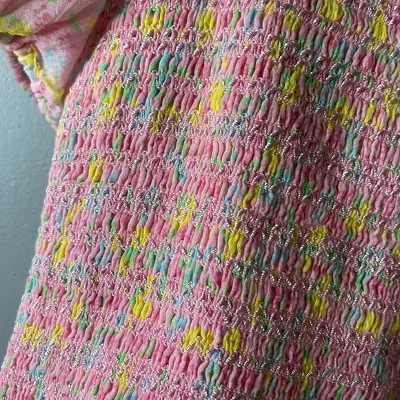 LOVESHACKFANCY Violet Dress in Melon Punch Coquette Pink Coral NWOT Size S