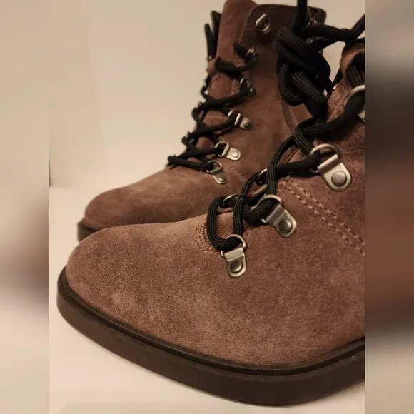 Lucky Brand Dareek leather combat boots in Falcon gray size 9