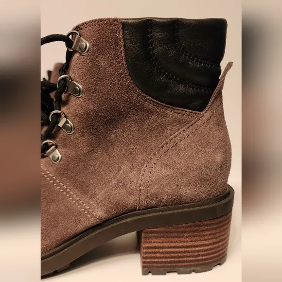 Lucky Brand Dareek leather combat boots in Falcon gray size 9