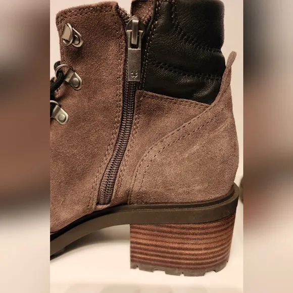 Lucky Brand Dareek leather combat boots in Falcon gray size 9