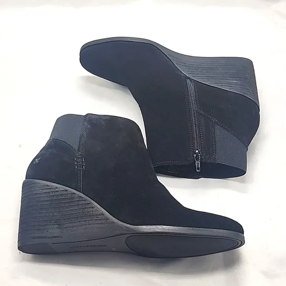 LUCKY BRAND ZORLINA🚨NEW🚨LEATHER/SUEDE STACKED HEELED/WEDGES/LADIES 9.5🐞NWOB🐞