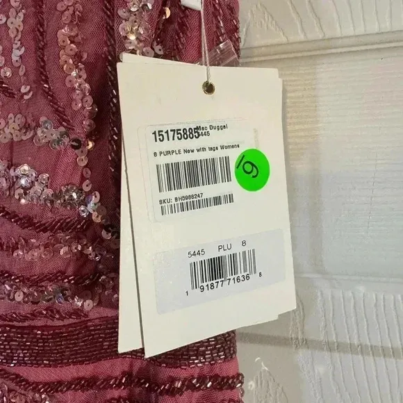 MAC DUGGAL Cap Sleeve Embellished Evening Gown NWT Style 5445