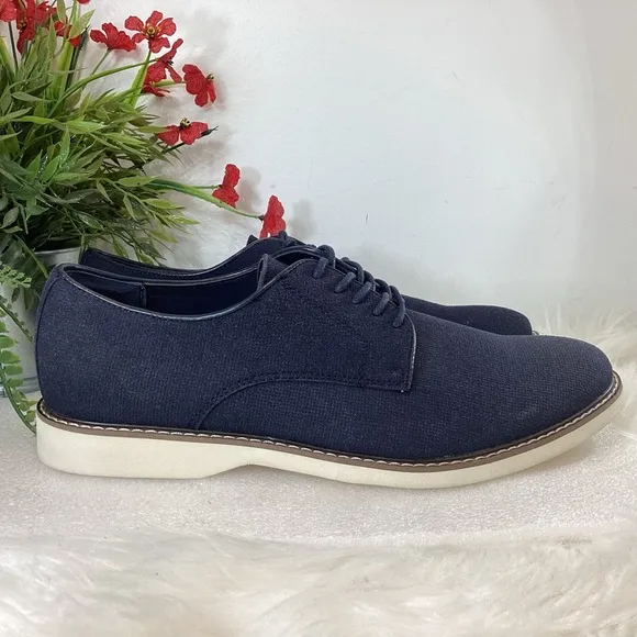 MADDEN OXFORD DERBY CANVAS NAVY BLUE NWOT SZ 10