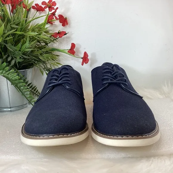 MADDEN OXFORD DERBY CANVAS NAVY BLUE NWOT SZ 10