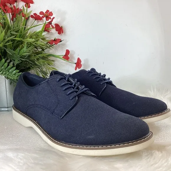 MADDEN OXFORD DERBY CANVAS NAVY BLUE NWOT SZ 10