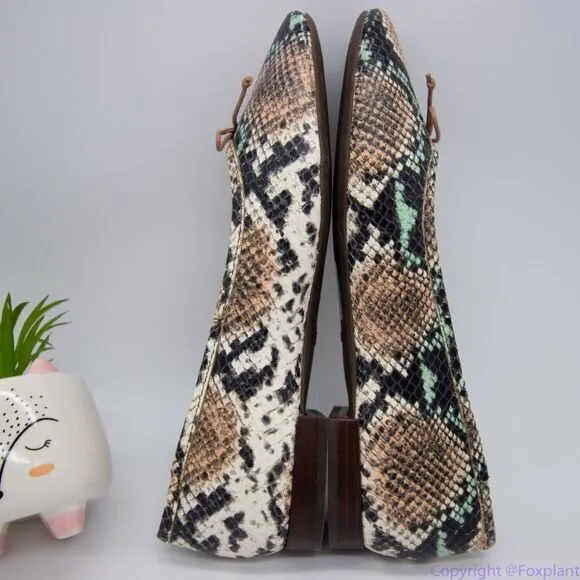 Madewell Adelle Ballet Flat in Snake‎ Embossed Leather, women's size 7
