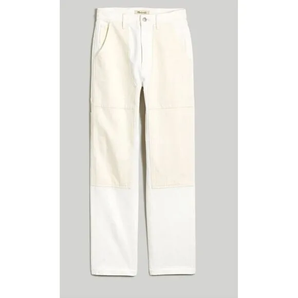 Madewell The '90s Straight Jeans Two-Tone Workwear Edition 26 Carpenter Denim 1D