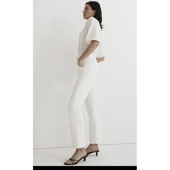 Madewell The '90s Straight Jeans Two-Tone Workwear Edition 26 Carpenter Denim 1D