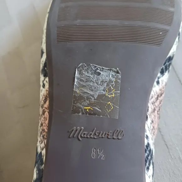 Madewell The Adelle Flats in Snake Embossed Leather