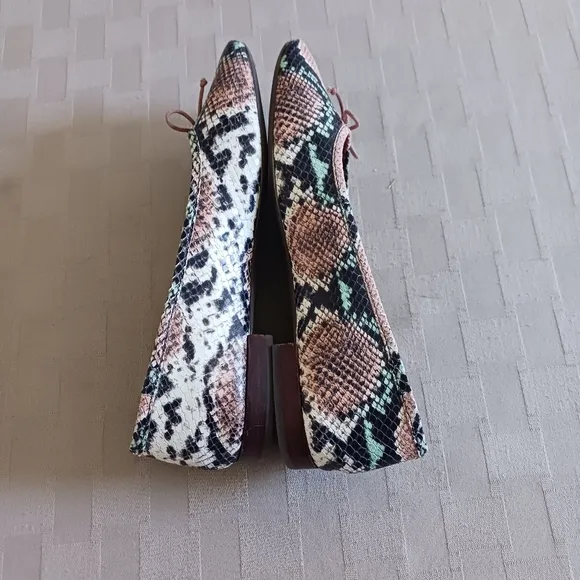 Madewell The Adelle Flats in Snake Embossed Leather