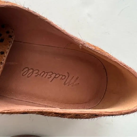 Madewell The Alex Oxford in Spot Dot Calf Hair Shoes Lace Up Animal Print
