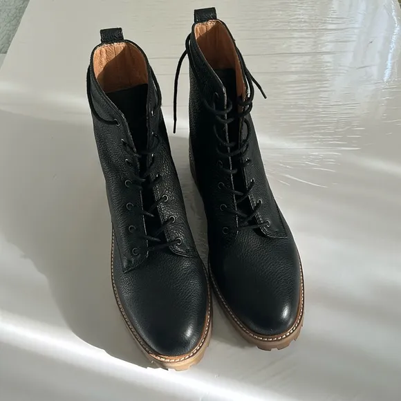 MADEWELL   THE  CLAIR  LACE -UP  LUGSOLE LEATHER