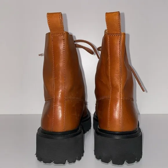 Madewell The Rayna Lace Up Leather Boots