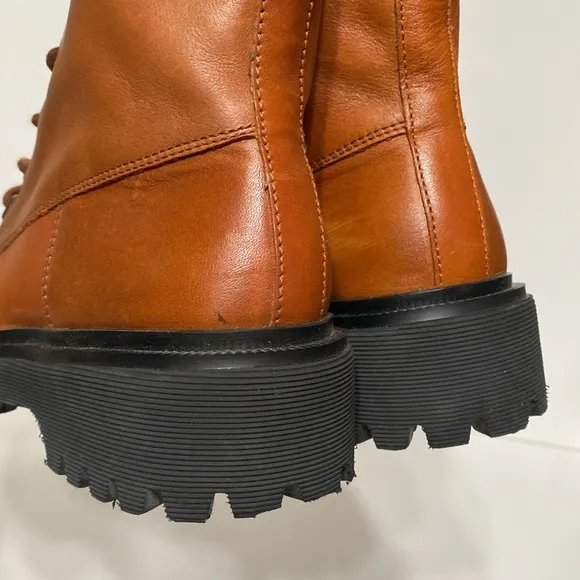 Madewell The Rayna Lace Up Leather Boots