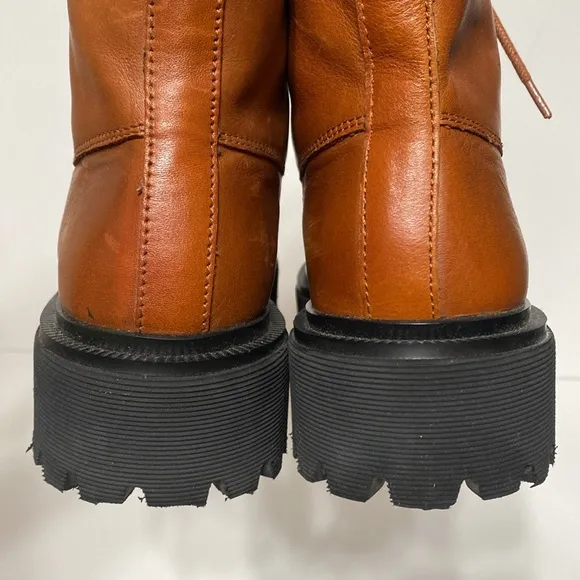 Madewell The Rayna Lace Up Leather Boots