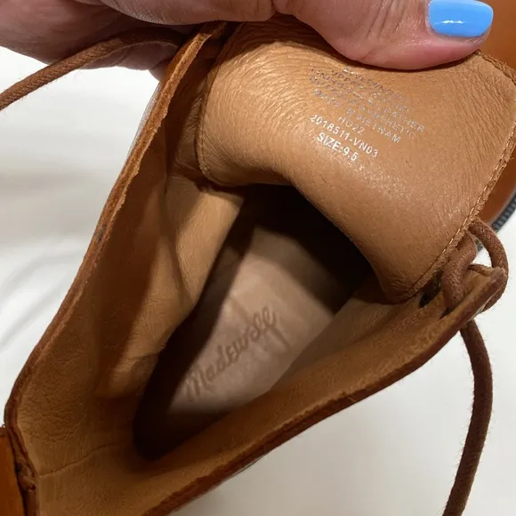 Madewell The Rayna Lace Up Leather Boots