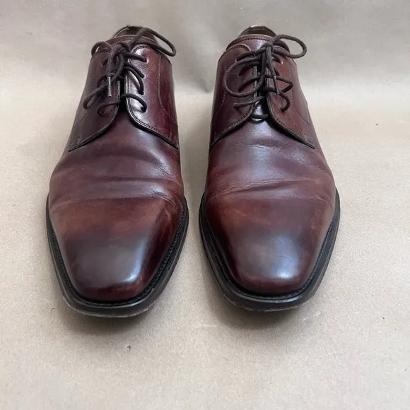 Magnanni Leather Lace Up Derby Oxford Men’s Brown Dress Shoes 13275 8.5 M