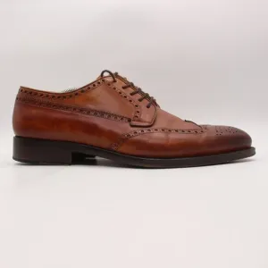 Magnanni Wingtip Men's 11.5 M Brown Leather Derby Oxford Dress Shoes Made Spain