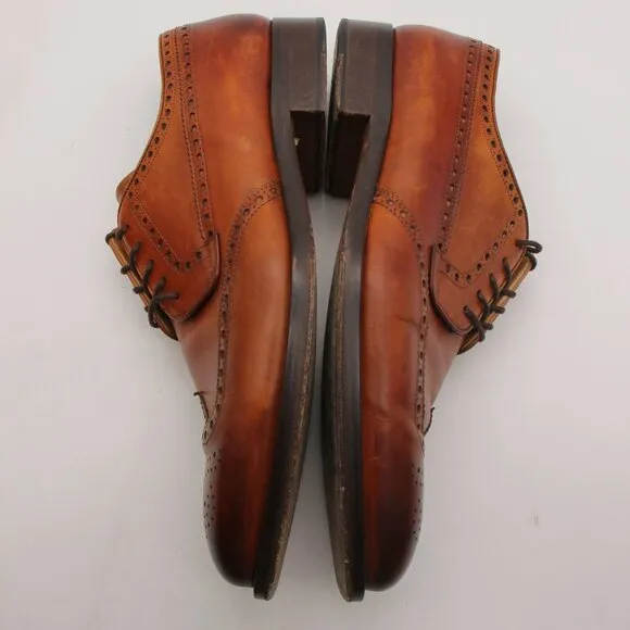 Magnanni Wingtip Men's 11.5 M Brown Leather Derby Oxford Dress Shoes Made Spain