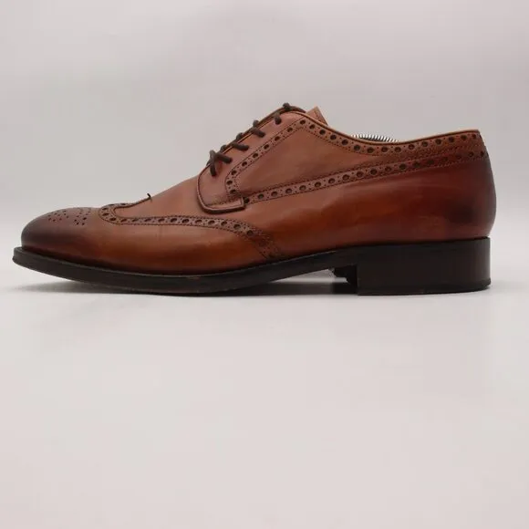 Magnanni Wingtip Men's 11.5 M Brown Leather Derby Oxford Dress Shoes Made Spain