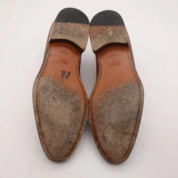 Magnanni Wingtip Men's 11.5 M Brown Leather Derby Oxford Dress Shoes Made Spain