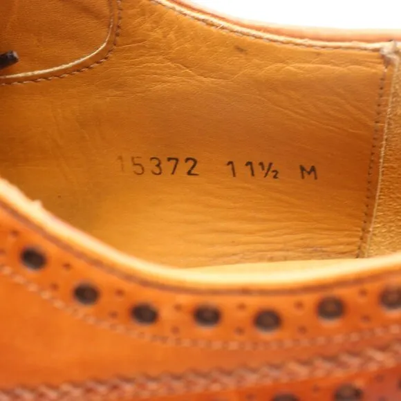 Magnanni Wingtip Men's 11.5 M Brown Leather Derby Oxford Dress Shoes Made Spain