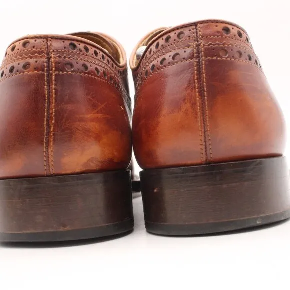 Magnanni Wingtip Men's 11.5 M Brown Leather Derby Oxford Dress Shoes Made Spain