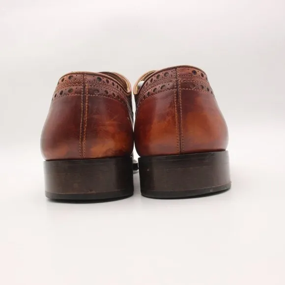 Magnanni Wingtip Men's 11.5 M Brown Leather Derby Oxford Dress Shoes Made Spain