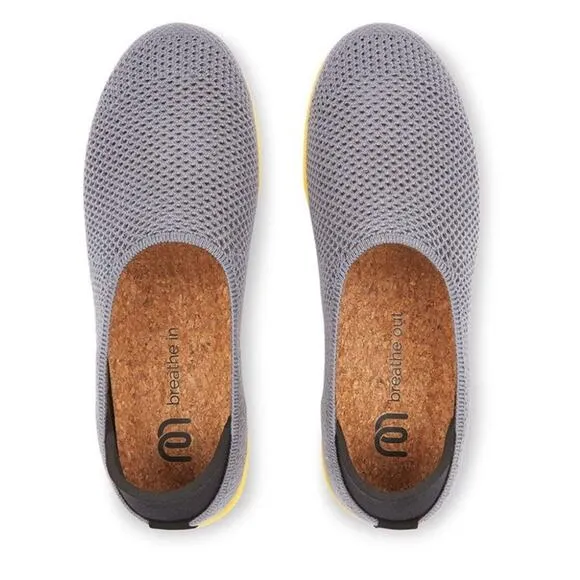 Mahbis Breathe - men’s Larvik light grey / yellow Slip-On loafer shoes 11- 11.5