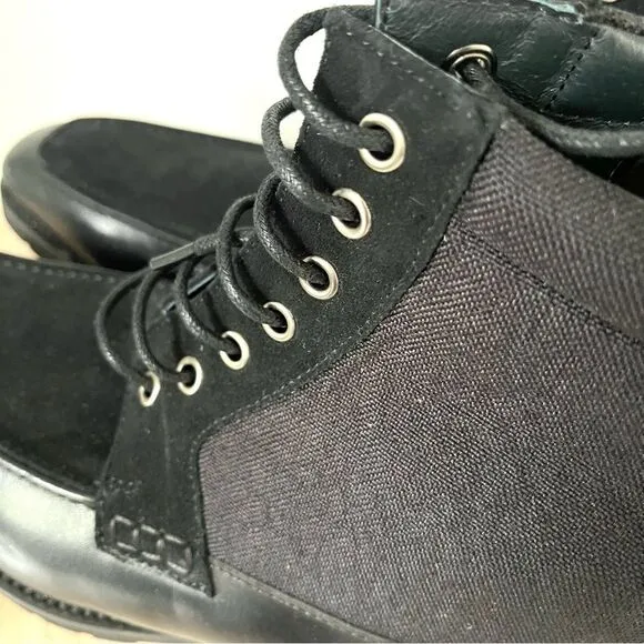 Maison Forte Stonegate Lug Black Lace Up High Top Boots Size 9.5 NWOB