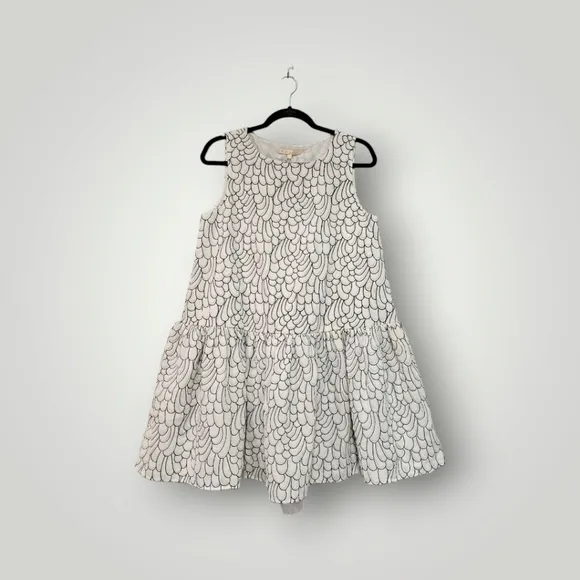 MAJE‎ Dress Womens Size 3 US Large    Reflet Embroidered In Blanc Boat Neck New