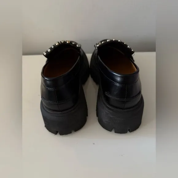 Maje Platform moccasins with studs, pre-owned, size 38