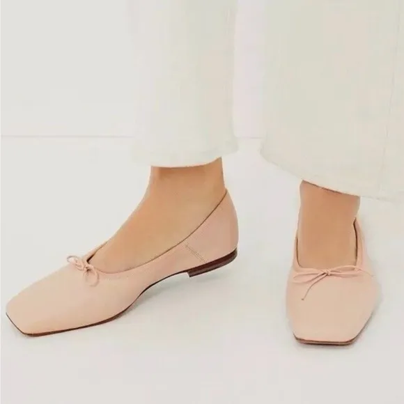 Mansur Gavriel Square Toe Dream Ballerina Ballet Flats pink  Size 9 Tuckernuck