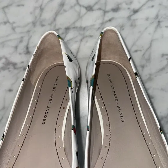 Marc by Marc Jacobs Flats White Multicolored Sz 39