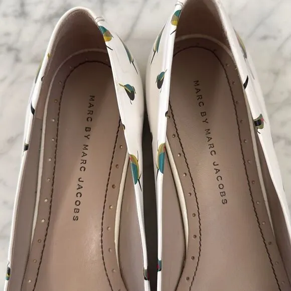 Marc by Marc Jacobs Flats White Multicolored Sz 39