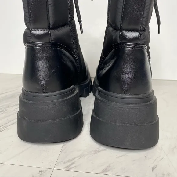 Marc Fisher Adie Chunky Lug Sole Black Combat Boot 9.5 M