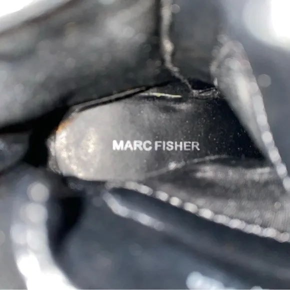 Marc Fisher Adie Chunky Lug Sole Black Combat Boot 9.5 M