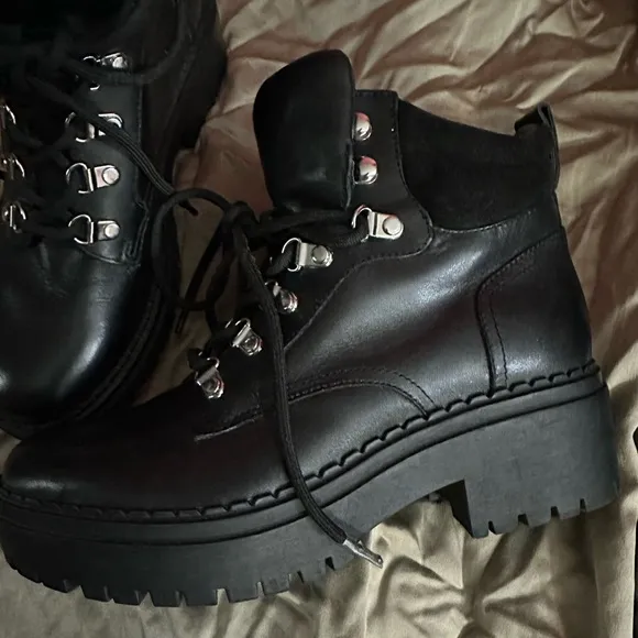 Marc Fisher Black Combat Boots Sz. 6
