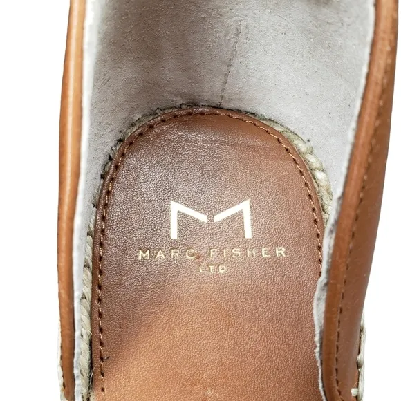 Marc Fisher | Ladalyn Brown Genuine Suede Leather Espadrille Wedges Women's 11