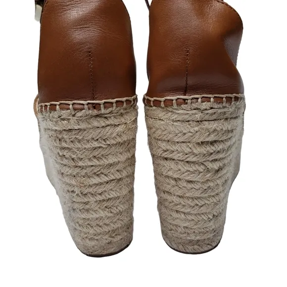 Marc Fisher | Ladalyn Brown Genuine Suede Leather Espadrille Wedges Women's 11