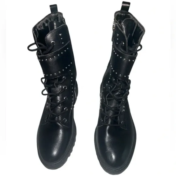 Marc Fisher LTD JOSETTE Combat Stud Lug Boots 6