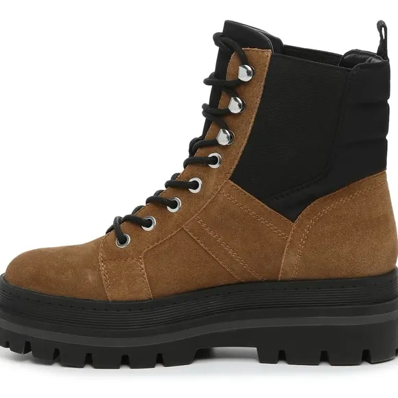 Marc Fisher Sashia Platform Combat Boot Expresso Size 7.5 NEW