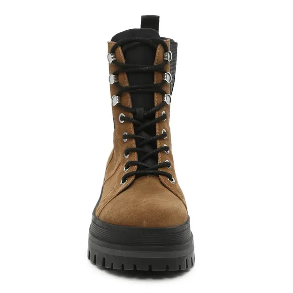 Marc Fisher Sashia Platform Combat Boot Expresso Size 7.5 NEW