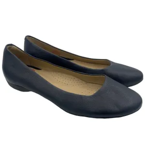 MARC JOSEPH leather cushion navy blue slip on flats women Size 7 1/2