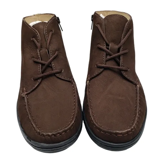Marc Joseph | NIB West Houston Bootie Brown Nobuck Lace Up Leather Boots Boy 5.5