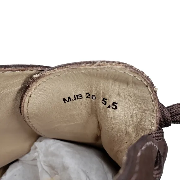Marc Joseph | NIB West Houston Bootie Brown Nobuck Lace Up Leather Boots Boy 5.5