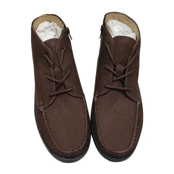 Marc Joseph | NIB West Houston Bootie Brown Nobuck Lace Up Leather Boots Boy 5.5