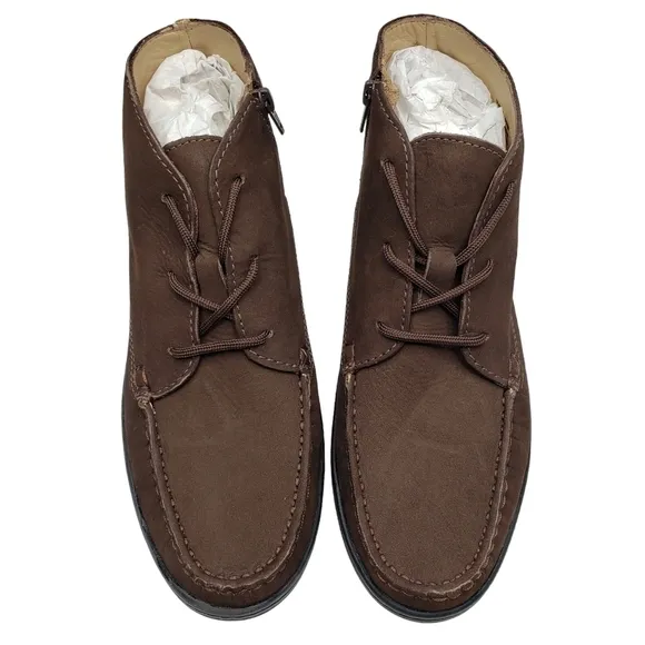 Marc Joseph | NIB West Houston Bootie Brown Nobuck Lace Up Leather Boots Boy 5.5