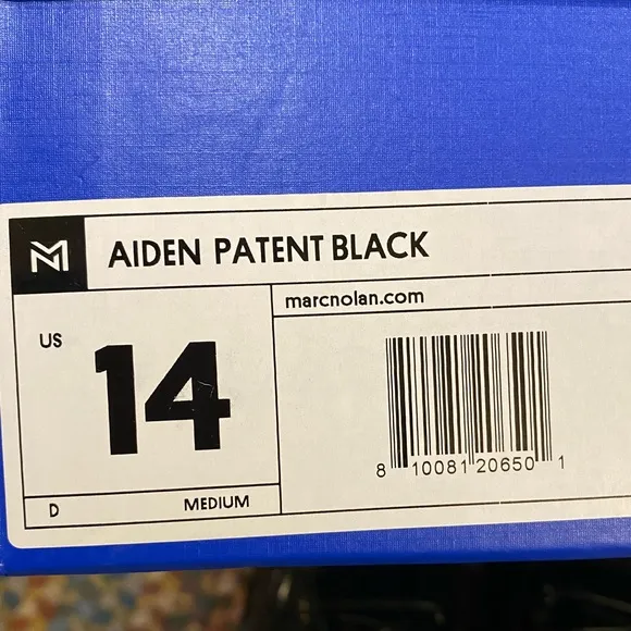 Marc Nolan Aiden Black Patent Leather Combat Boots