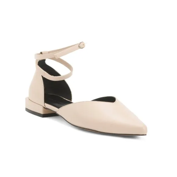 MARCELLA NYC sand Leather Kerry Flats
